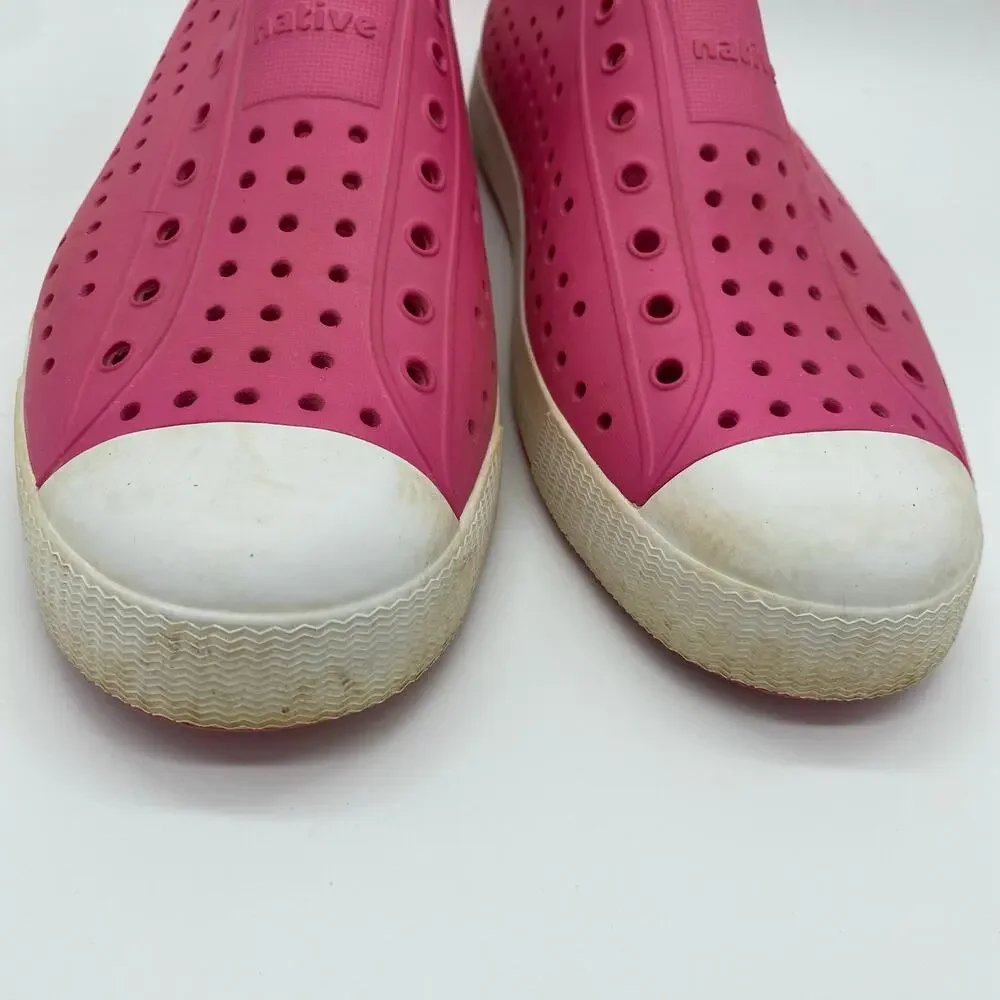 Native Girls' size J6 Pink Jefferson Slip-On Sneaker Shoe Outdoor Gorpcore
